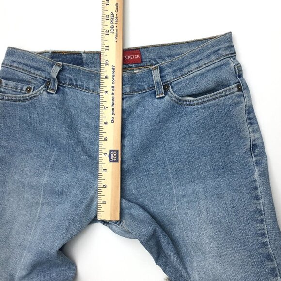 Vintage Levi's 518 Super Low Bootcut Stretch Frayed Hems Jrs size 11 length 32" - Picture 7 of 10